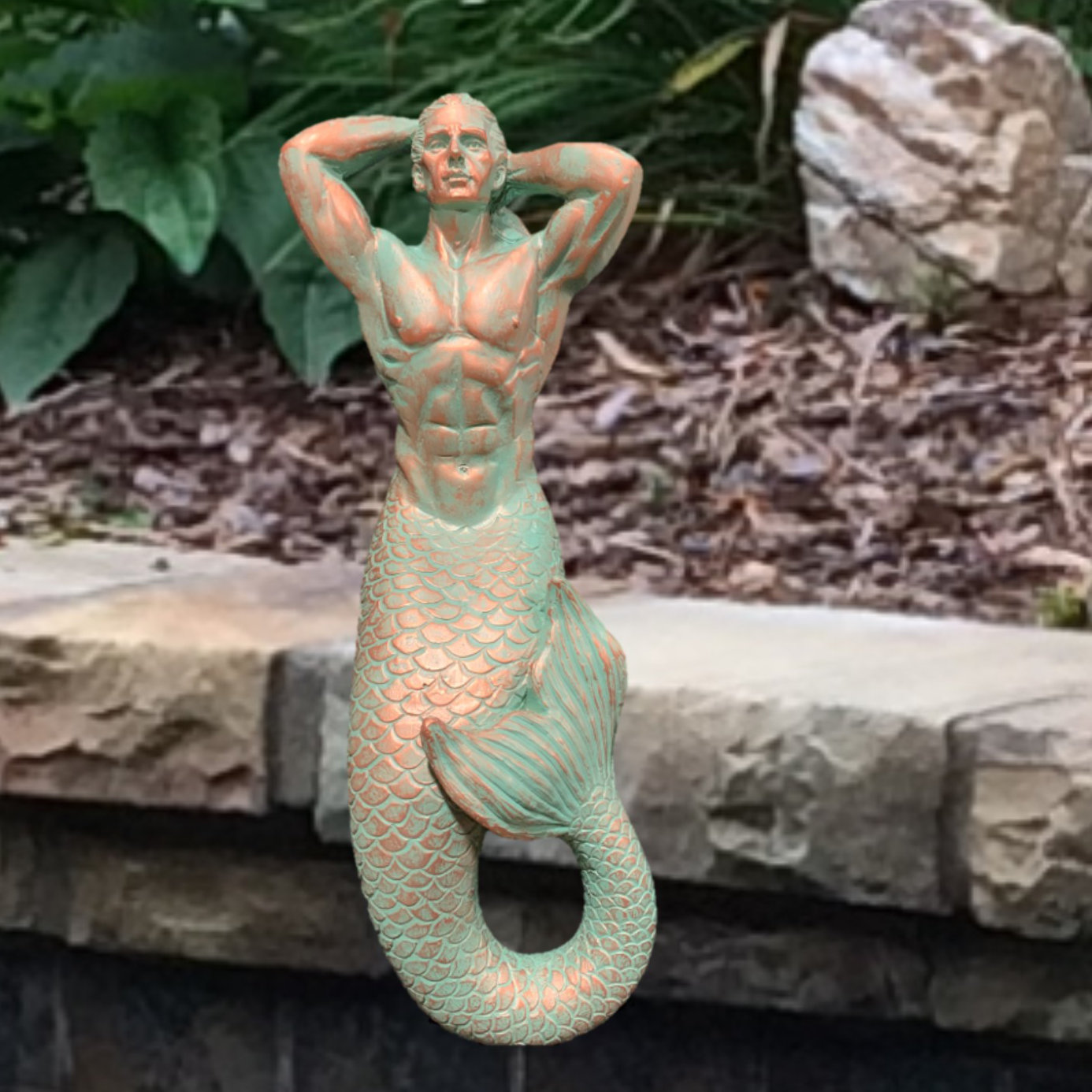 HomeStyles Life's a Beach Merman Male Mermaid Triton Shelf Sitter